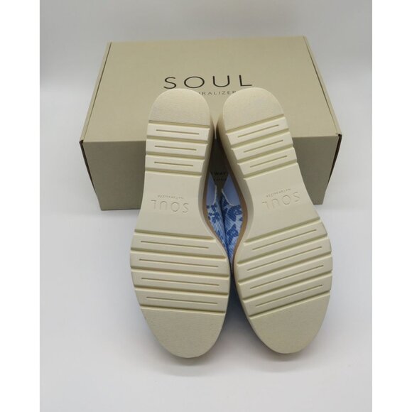 Soul Naturalizer Women's Blue Floral Print Wedge Sandals 9.5 NEW - Picture 6 of 6